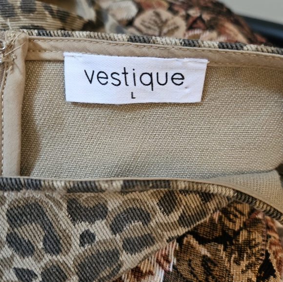 NWOT Vestique Cheetah Sheath Mini Dress Sleeveless - Picture 6 of 6